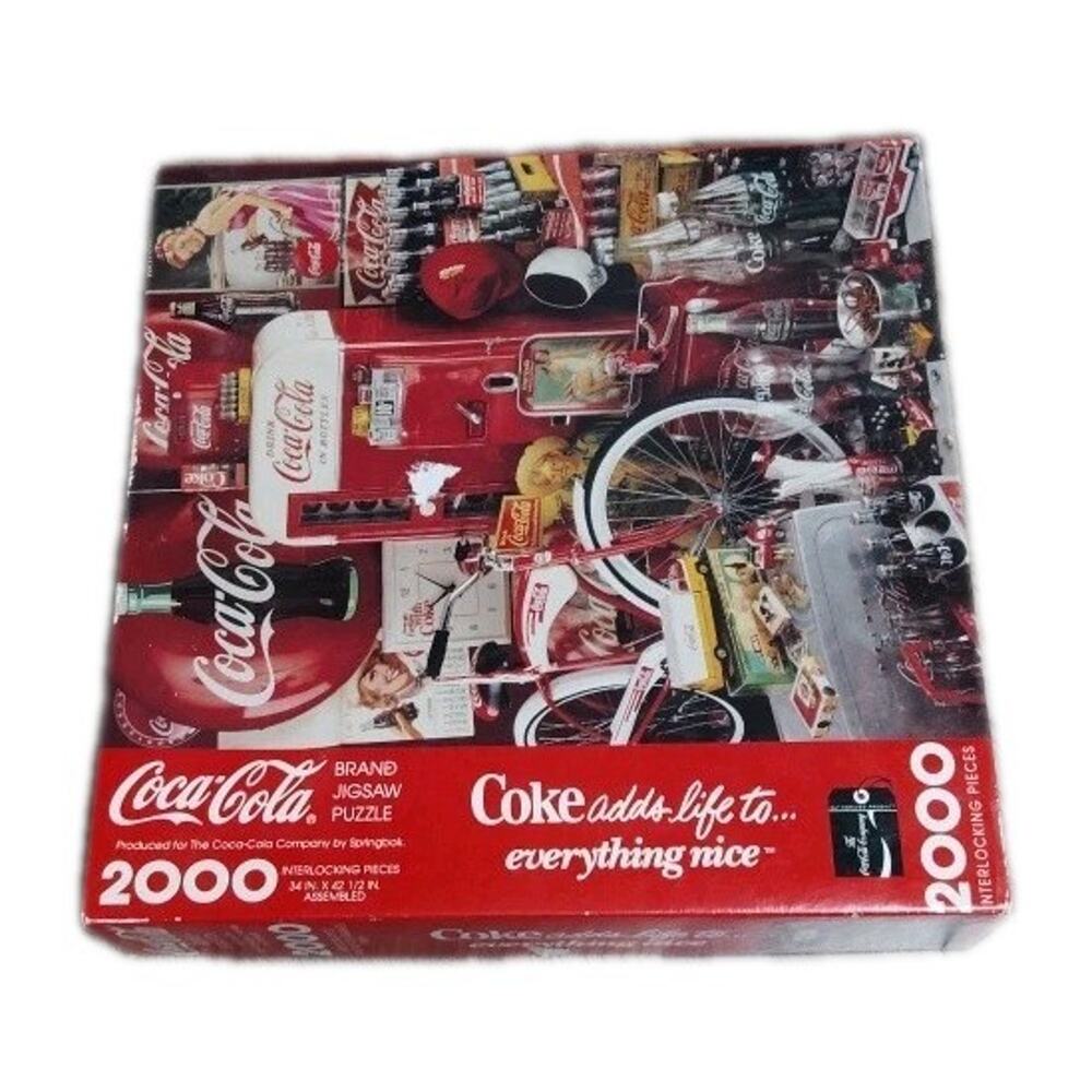 Vintage Springbok 2000 Piece Jigsaw Puzzle -"Coke is it" 1991 Coca-Cola-Preowned